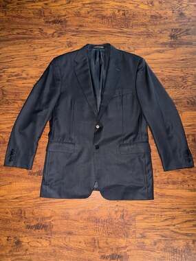 Canali Men's 100% Wool Pinstripe Blazer Suit Jacket Size 42R Made in Italy